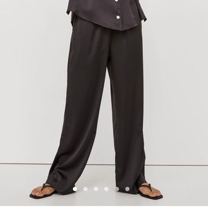 H&M Black Satin Pants